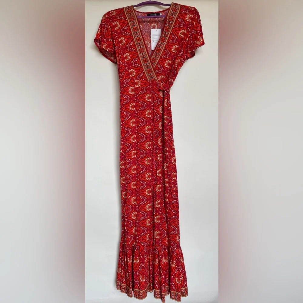 NWT Boho Maxi Wrap Dress - Small/Medium - Picture 6 of 16
